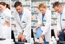 Trabajar de pie en la farmacia: cómo evitar el impacto físico